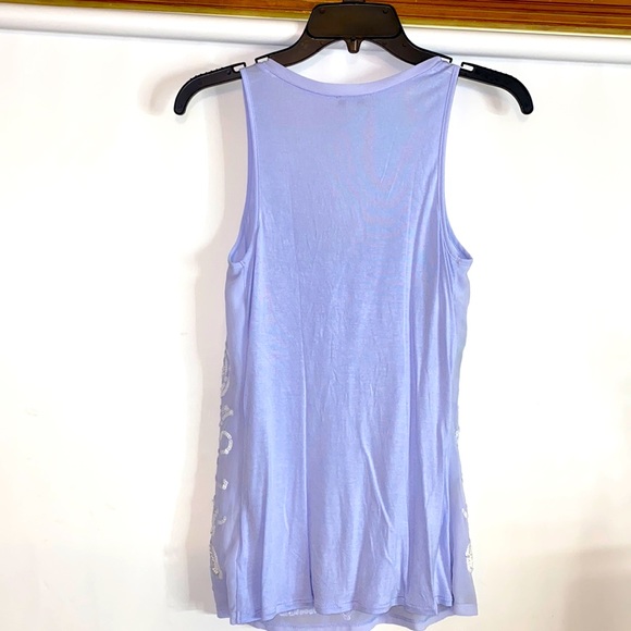 Express Tank Top- Periwinkle with Sequins and Beads XS - Picture 4 of 4